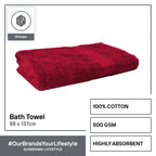 INFINITE by PRIMEO 100% Cotton Bath Towel Ring Spun 500gsm