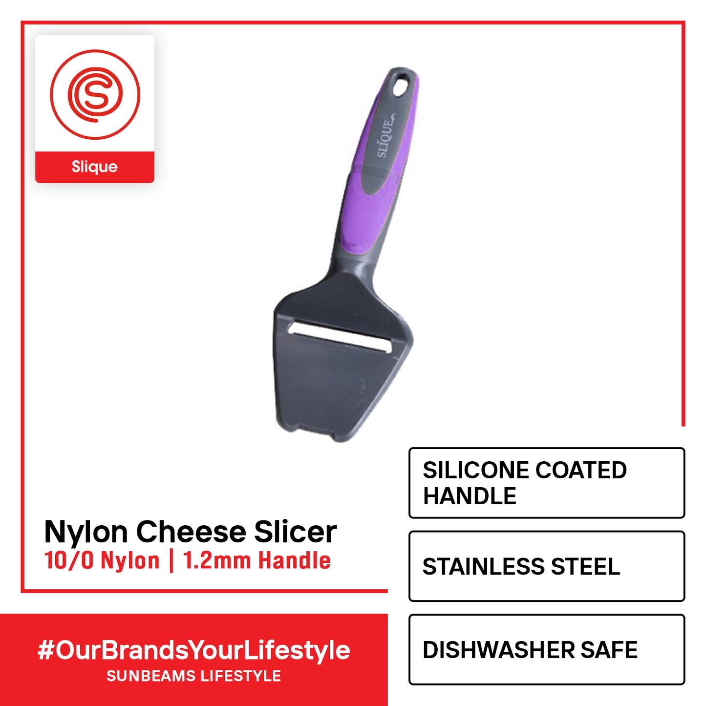 SLIQUE Premium Nylon Colour Cheese Slicer Cheese Grater Butter Cutter