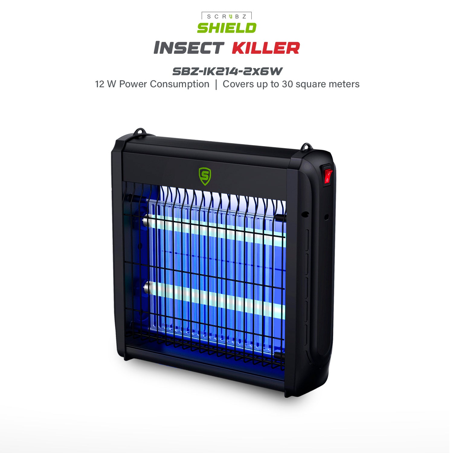 SCRUBZ SHIELD Electric Insect Killer 6W 10W Dual Tube UV Mosquito Killer Lamp  Indoor Bug Zapper Home Protection