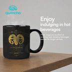 Quencha 325ml Chip Resistant Coffee Mug with Zodiac Design Porcelain Coffee Cup