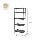 Nest Design Lab Premium Mini Steel Rack Black 5 Layer