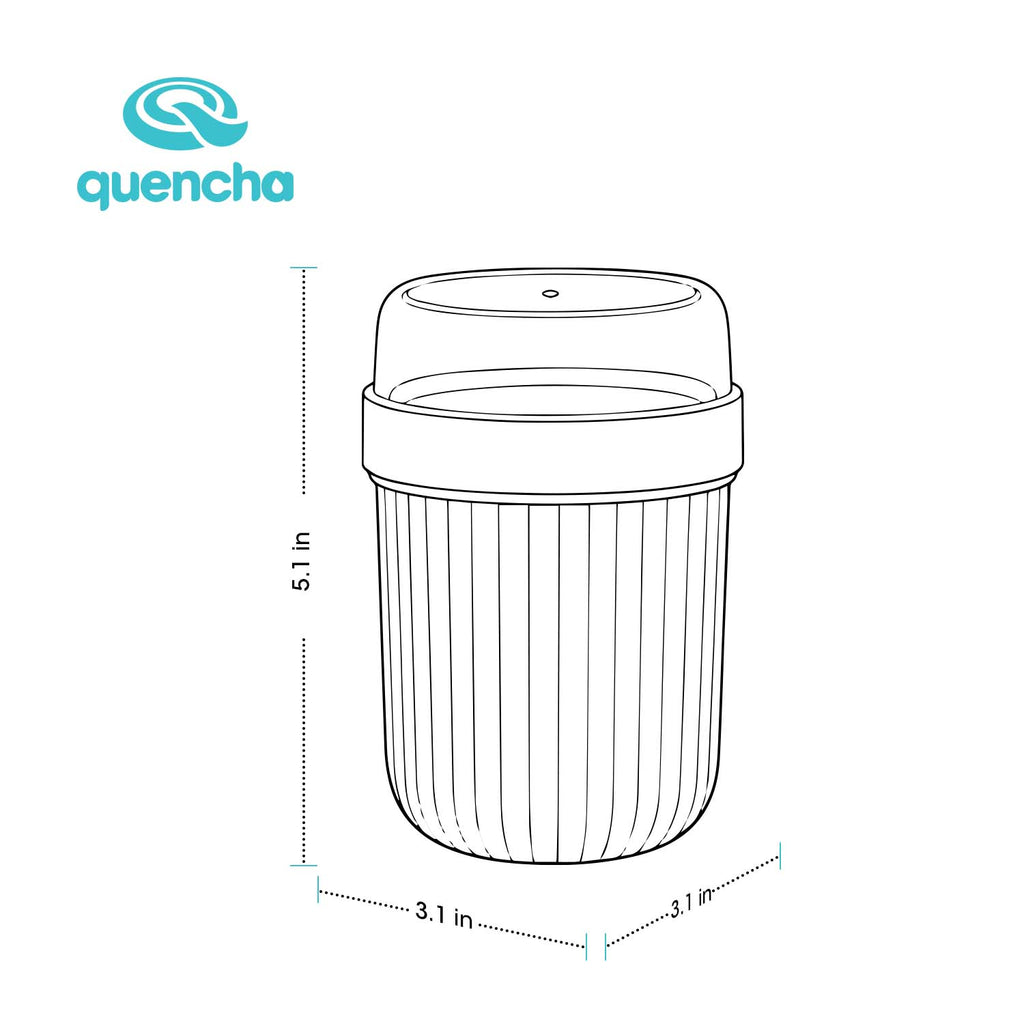 Quencha Yogurt Jar 2 Layer Food Container for Cereal, Fruits, and Snacks