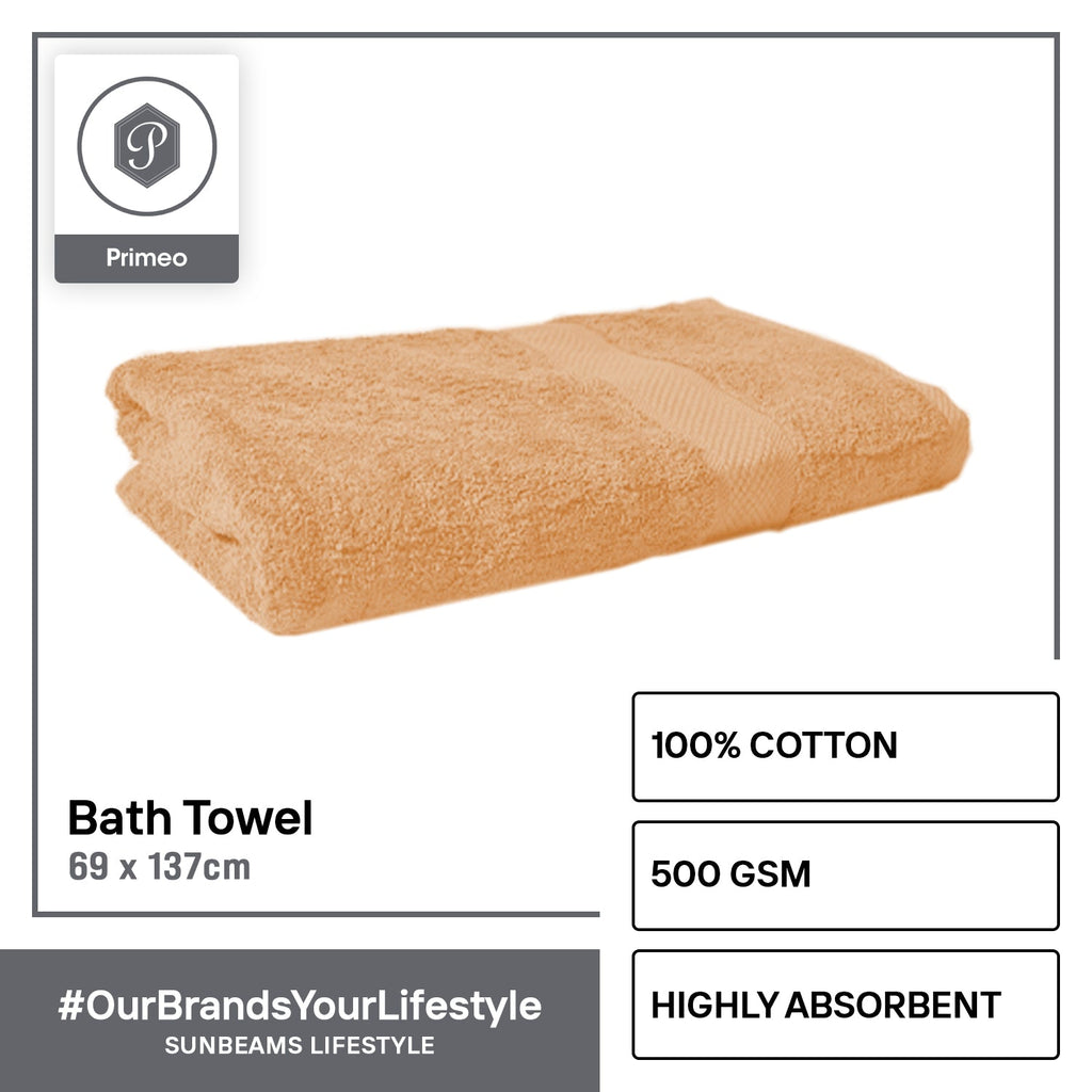 INFINITE by PRIMEO 100% Cotton Bath Towel Ring Spun 500gsm