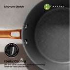 Cuzzine by Slique Forged Frypan Wok pan Sauce Pan Dutchoven with Tempered Glass Lid