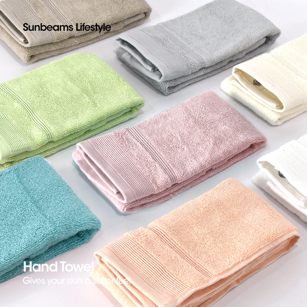 PRIMEO Premium 100% Ring Spun Carded Cotton Double Pile Hand Towel 540gsm Soft High Absorbent Amazing Gift Idea For Any Occasion!