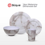 SLIQUE Premium Marble Dinnerware Set of 16