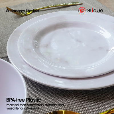 SLIQUE Premium Marble Dinnerware Set of 12
