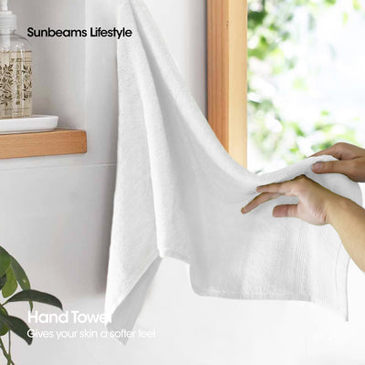 PRIMEO Premium 100% Ring Spun Carded Cotton Double Pile Hand Towel 540gsm Soft High Absorbent Amazing Gift Idea For Any Occasion!