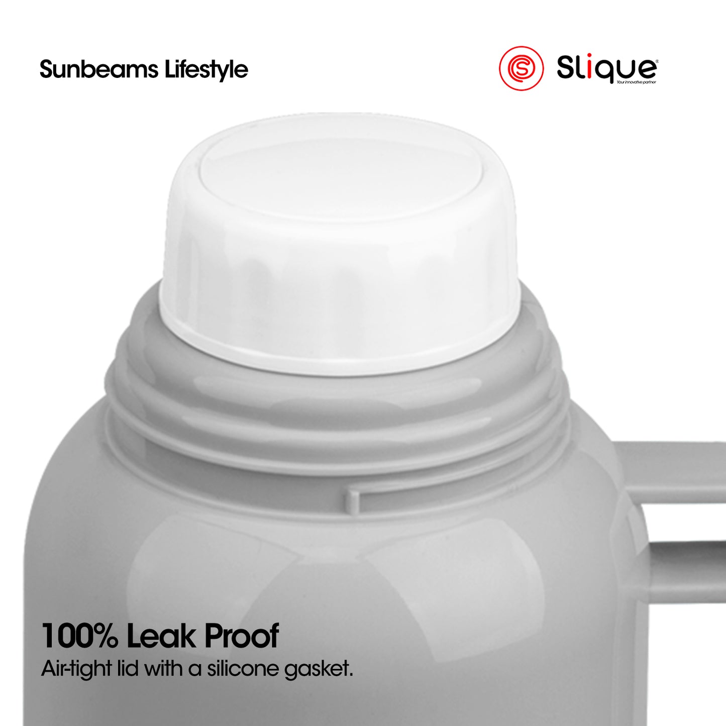 SLIQUE Insulated Vacuum Flask w/ 2 Cups 1L/1.8L