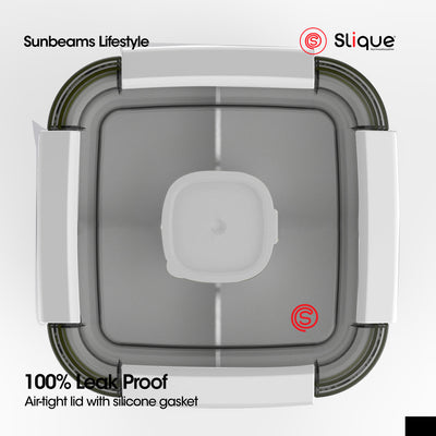 SLIQUE Premium Lunch Box w/ Compartments 1000ml1L (White)