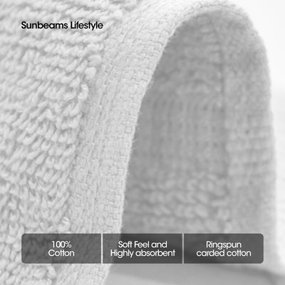 PRIMEO Premium 100% Ring Spun Carded Cotton Double Pile Face Towel 540gsm Soft High Absorbent Amazing Gift Idea For Any Occasion!