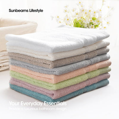 PRIMEO Premium 100% Ring Spun Carded Cotton Double Pile Face Towel 540gsm Soft High Absorbent Amazing Gift Idea For Any Occasion!
