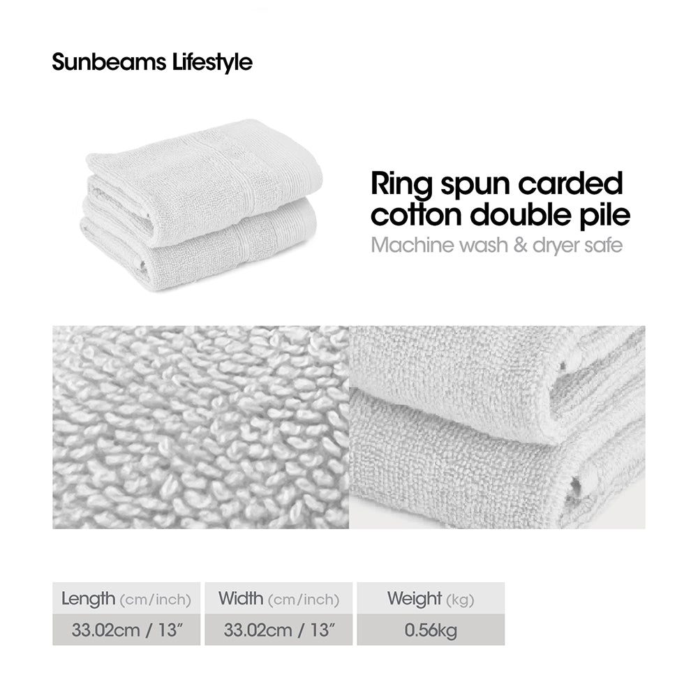 PRIMEO Premium 100% Ring Spun Carded Cotton Double Pile Face Towel 540gsm Soft High Absorbent Amazing Gift Idea For Any Occasion!