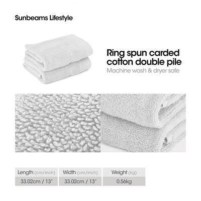 PRIMEO Premium 100% Ring Spun Carded Cotton Double Pile Face Towel 540gsm Soft High Absorbent Amazing Gift Idea For Any Occasion!