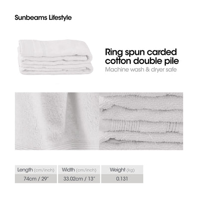 PRIMEO Premium 100% Ring Spun Carded Cotton Double Pile Hand Towel 540gsm Soft High Absorbent Amazing Gift Idea For Any Occasion!
