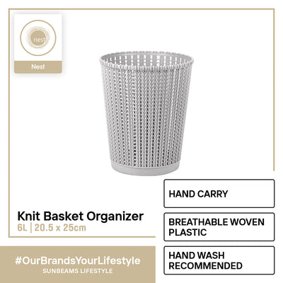 NEST DESIGN LAB Premium Knit Trash Bin Modern Italian Design Amazing Gift Idea For Any Occasion!