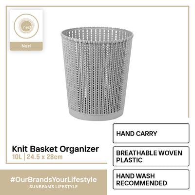 NEST DESIGN LAB Premium Knit Trash Bin Modern Italian Design Amazing Gift Idea For Any Occasion!