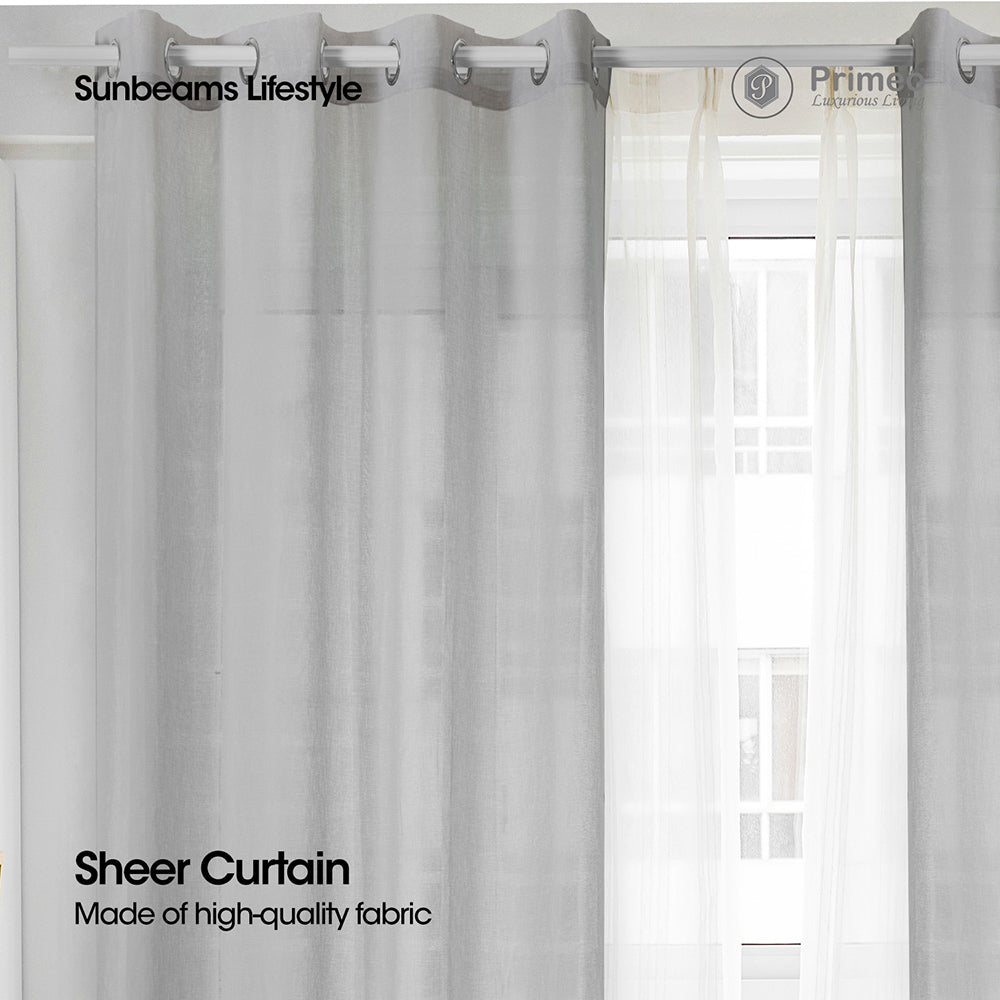 PRIMEO Window Curtain 140x213 cm Made of Polyester Perfect for Living Room, Bedroom and Study Room