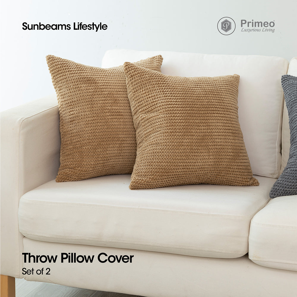 PRIMEO Throw Pillow Cover Set of 2 Made of Polyester