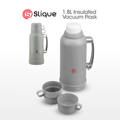 SLIQUE Insulated Vacuum Flask w/ 2 Cups 1L/1.8L