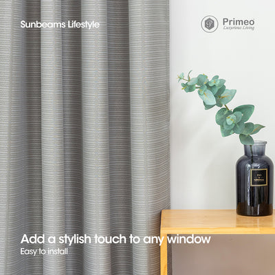 PRIMEO Window Curtain 140x213 cm Made of Polyester Perfect for Living Room, Bedroom and Study Room