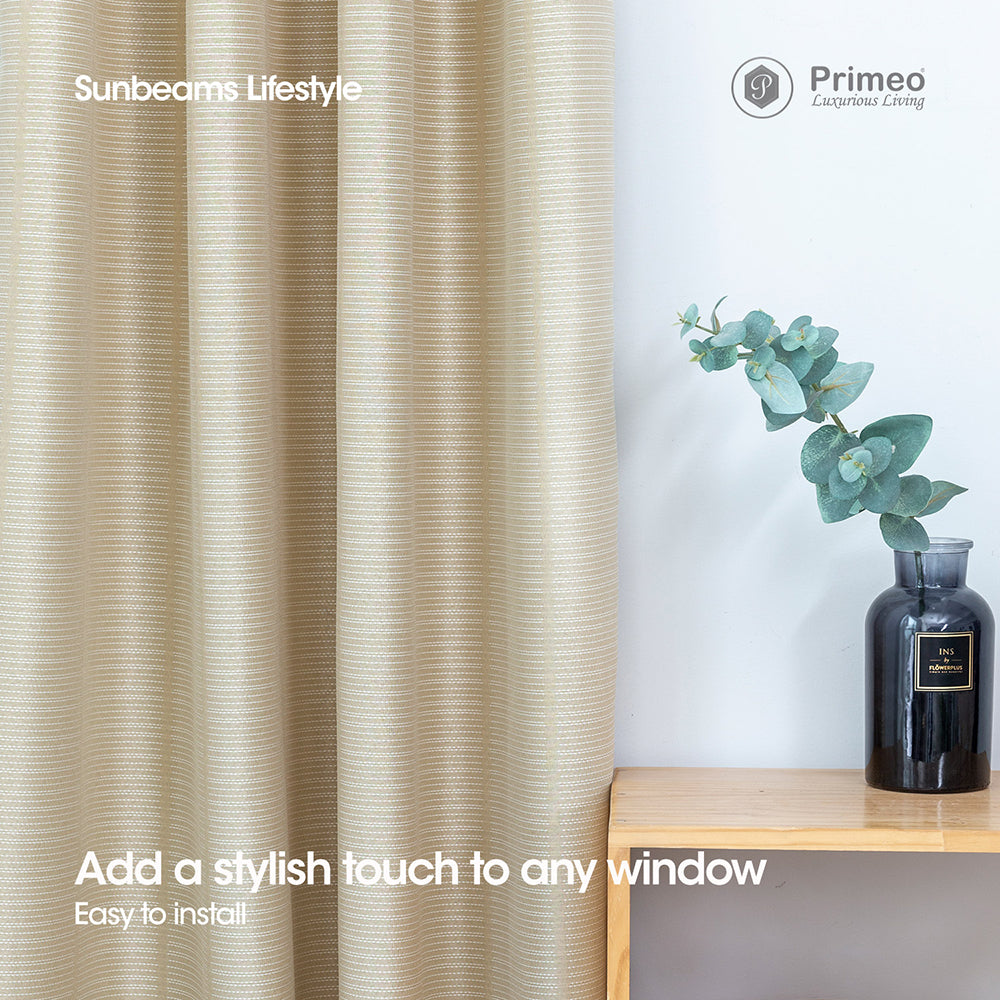 PRIMEO Window Curtain 140x213 cm Made of Polyester Perfect for Living Room, Bedroom and Study Room