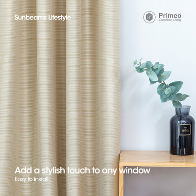 PRIMEO Window Curtain 140x213 cm Made of Polyester Perfect for Living Room, Bedroom and Study Room