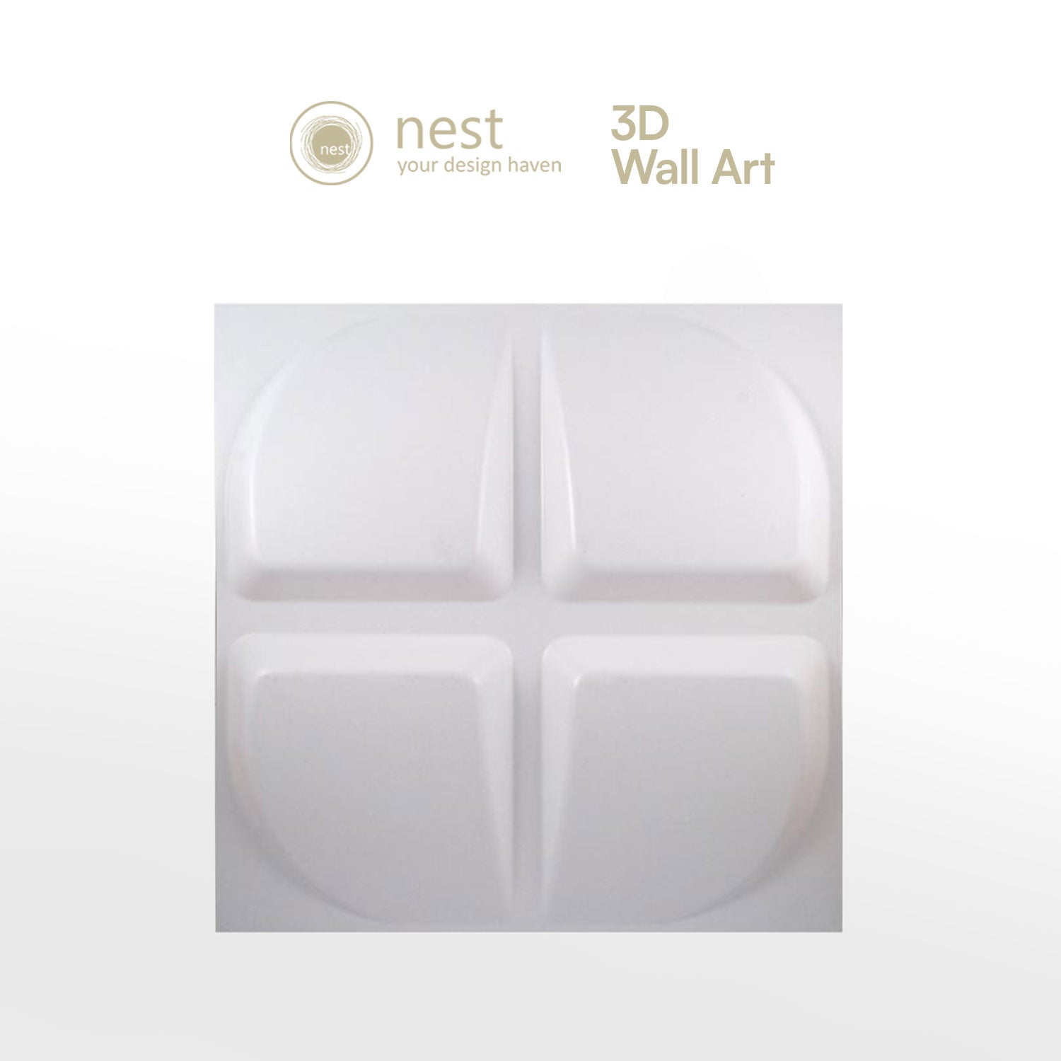 NEST DESIGN LAB 3D Wall-Art Nukua 4pcs 500x500x1.0mm