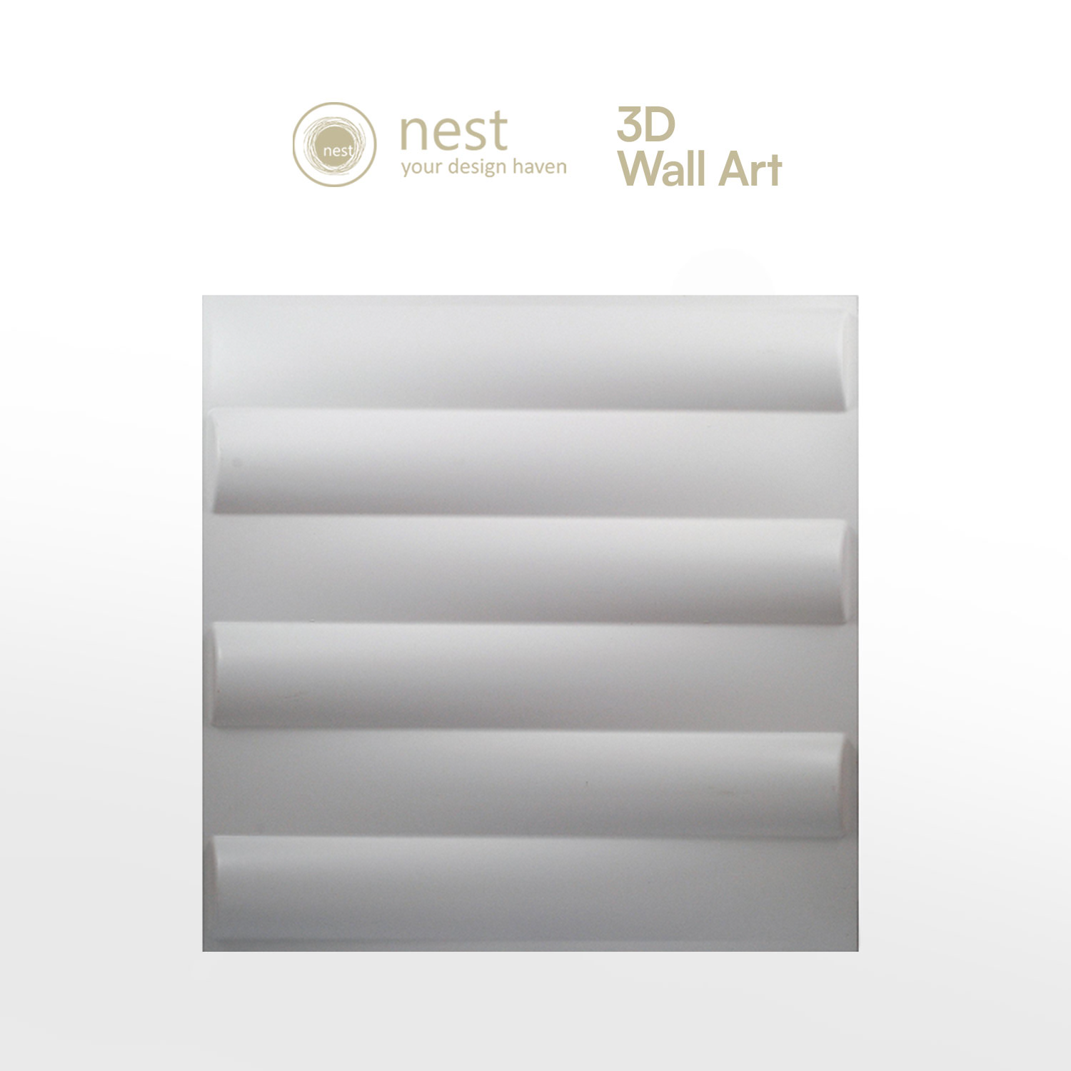 NEST DESIGN LAB 3D Wall-Art Pasts 4pcs 500x500x1.0mm