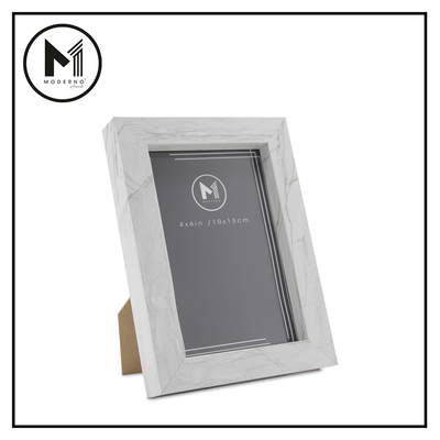 MODERNO Premium Picture Frame White Marble Finish Modern Italian Design Amazing Gift Idea For Any Occasion!