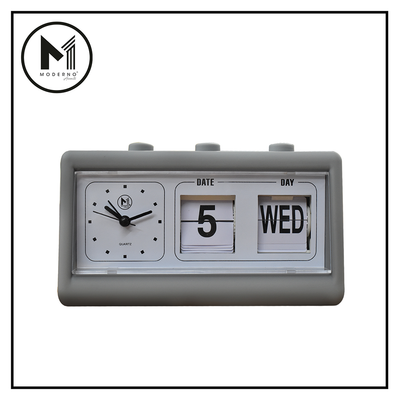 MODERNO Premium Table Alarm Clock with Date Modern Italian Design Amazing Gift Idea For Any Occasion!