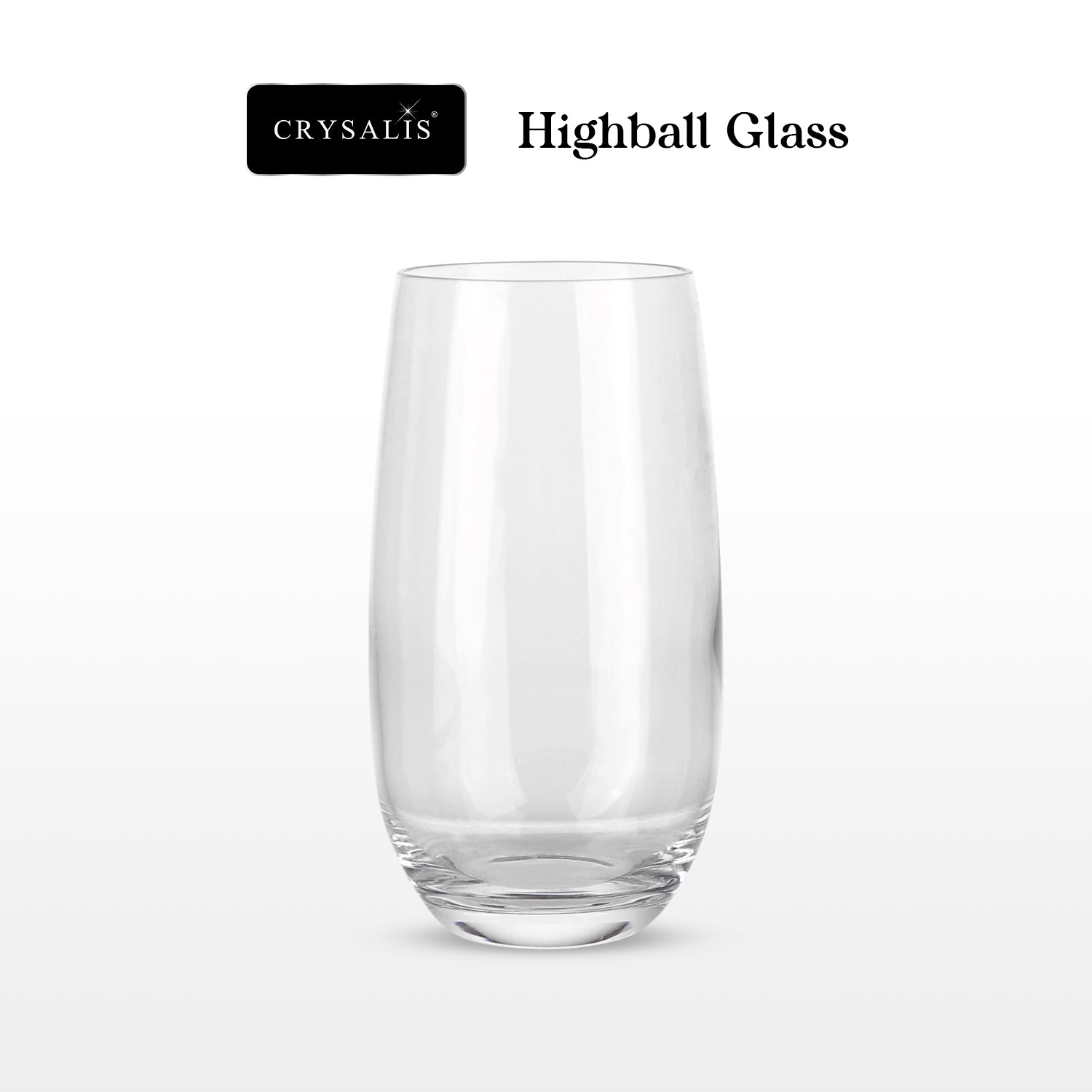 Crysalis Essence Glassware Collection Highball Rock Glass Soda-Lime Drinking Glass - Modern Design