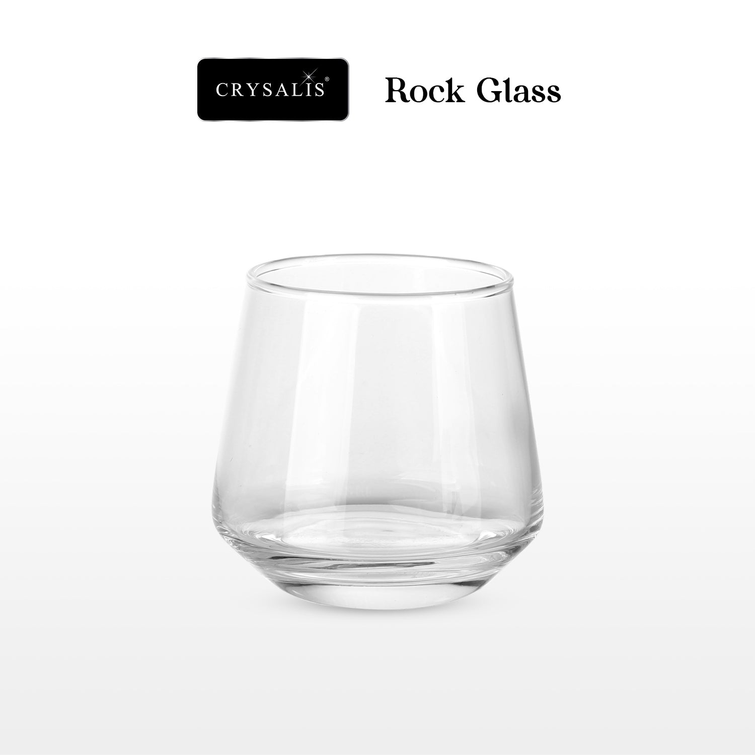 Crysalis Essence Glassware Collection Highball Rock Glass Soda-Lime Drinking Glass - Stemless Design