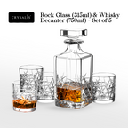 CRYSALIS Royalty 5pcs Decanter with Rock Glass Set