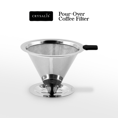 CRYSALIS Premium Pour-Over Coffee Filter 85mm Coffee Maker Dripper Reusable