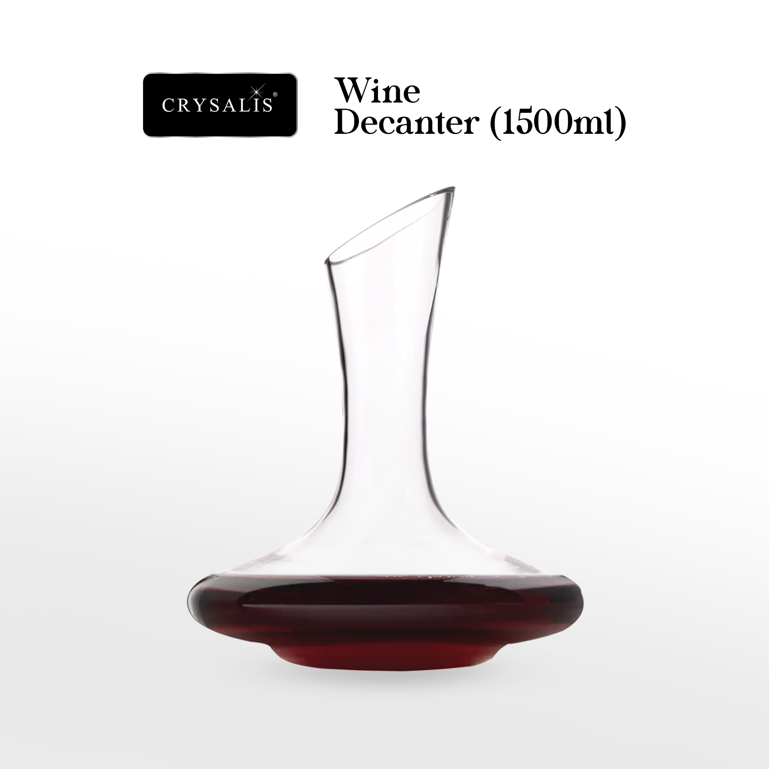 CRYSALIS Royalty Crystal Clear Glass Decanter