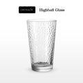 Crysalis Essence Glassware Collection Highball Rock Glass Soda-Lime Drinking Glass - Hammered Design