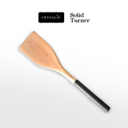 CRYSALIS PREMIUM Silicone Handle Wooden Spoon Turner - Acacia Wood