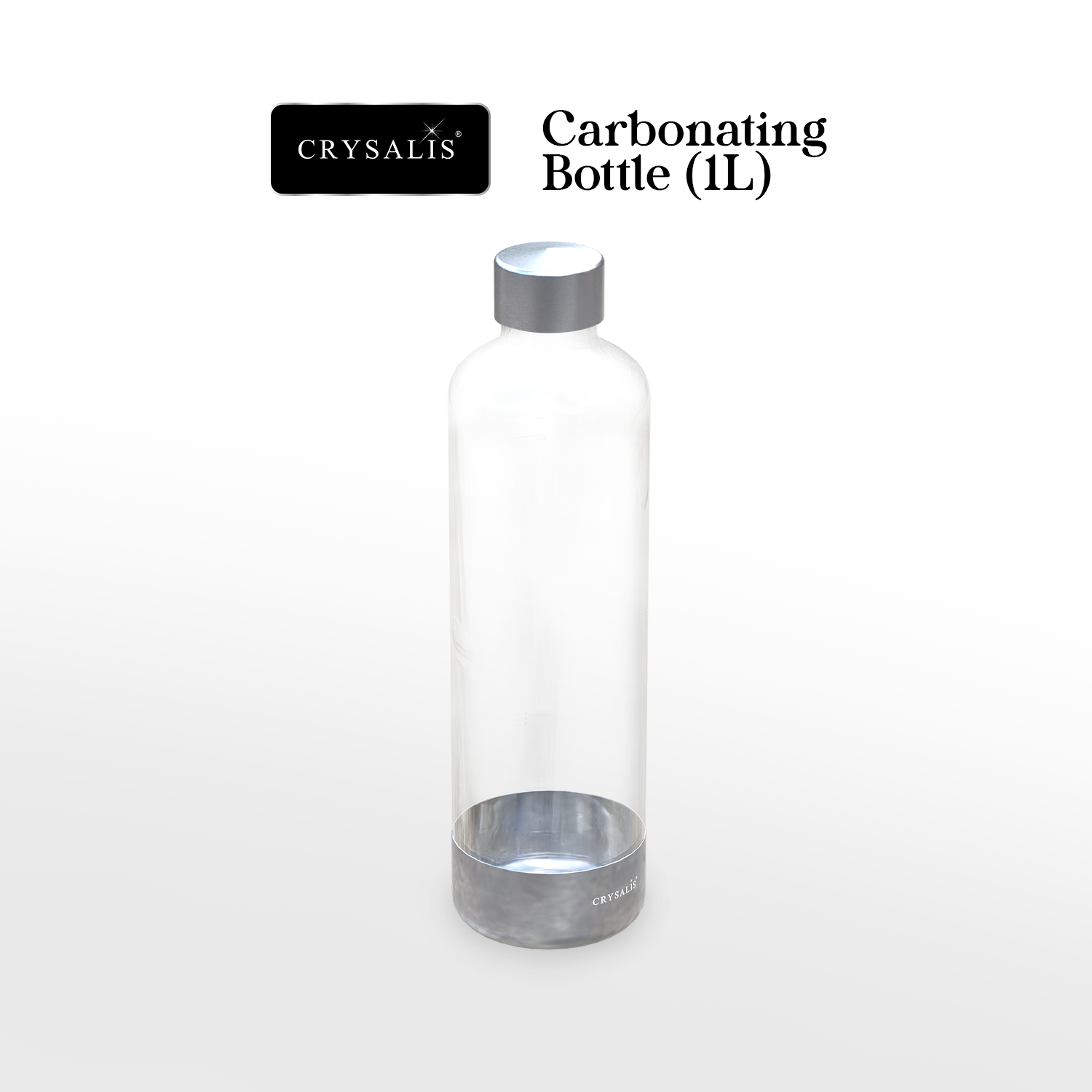 CRYSALIS Soda Maker Streaming Machine Set Carbonating Bottle - 1L | 33.8oz.