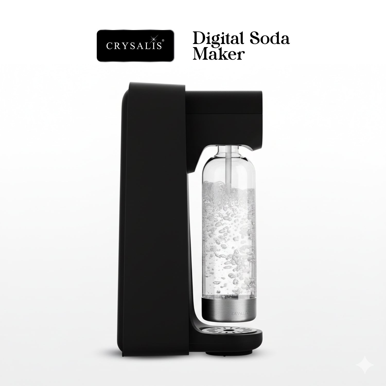 CRYSALIS Soda Maker Streaming Machine Set Carbonating Bottle - 1L | 33.8oz.
