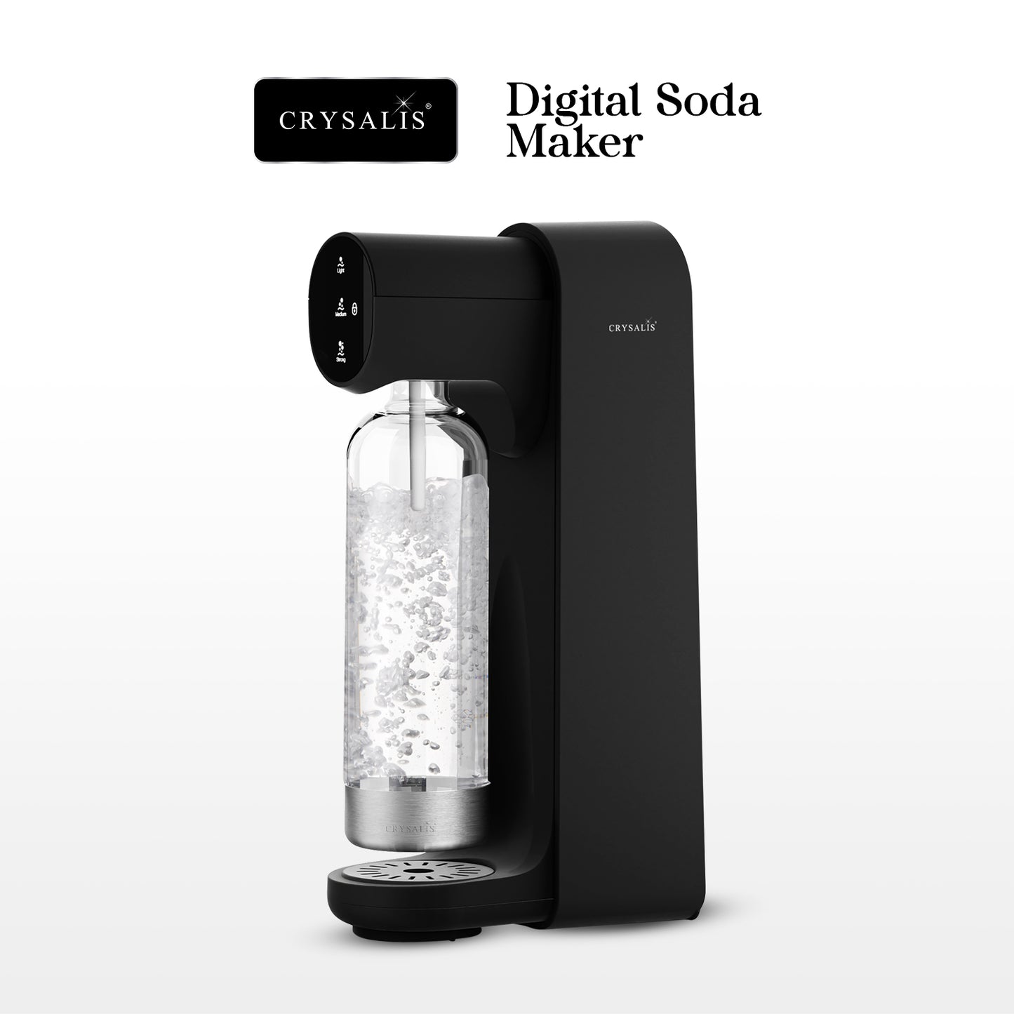 CRYSALIS Soda Maker Streaming Machine Set Carbonating Bottle - 1L | 33.8oz.