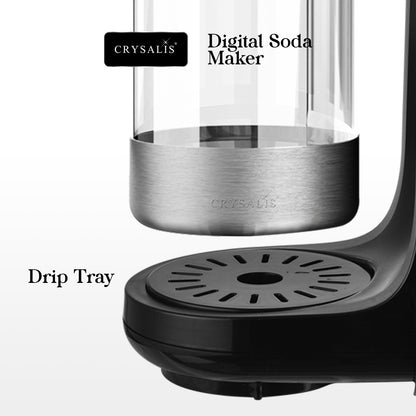 CRYSALIS Soda Maker Streaming Machine Set Carbonating Bottle - 1L | 33.8oz.