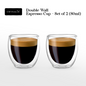 CRYSALIS Premium Coffee Cup Double Wall 80ml Set of 2