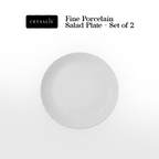CRYSALIS Dinnerware sets Dinner Bowl | Mug | Salad Plate | Dinner Bowl | Creamer Cup & Sugar Basin | Oval Plate | Teapot | Dinner Plate - Microwavable Oven Safe
