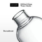 CRYSALIS 1000ml Clear Glass Drinking Bottle – BPA-Free & Eco-Friendly