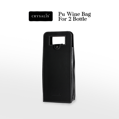 CRYSALIS Premium Wine Bag with Handle for 2 Bottle