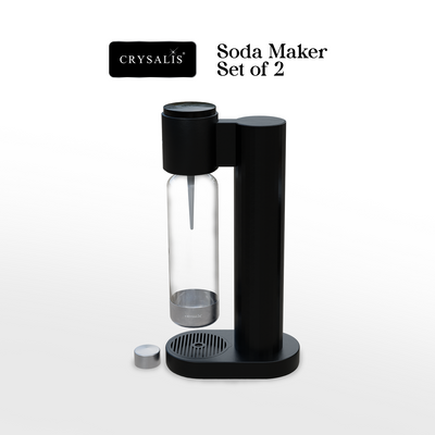 CRYSALIS Soda Maker Streaming Machine Set Carbonating Bottle - 1L | 33.8oz.