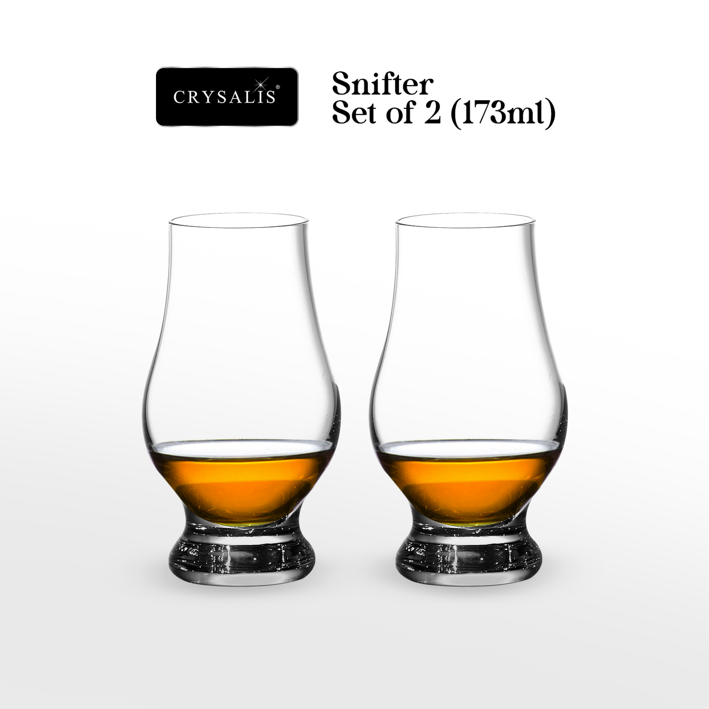 CRYSALIS Premium Snifter Whiskey and Single Malt Glass 173ml Set of 2