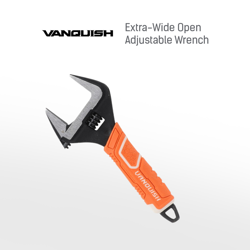 VANQUISH Premium | Heavy Duty | Professional Extra Wide Open Adjustable Wrench