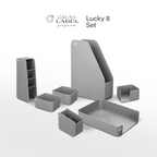 GRAY LABEL Premium Office Desk Accessories Organizer Set of 8